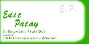 edit patay business card